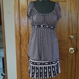 Vintage Max Studio 2 Piece Dress Sz Small Geometric Design